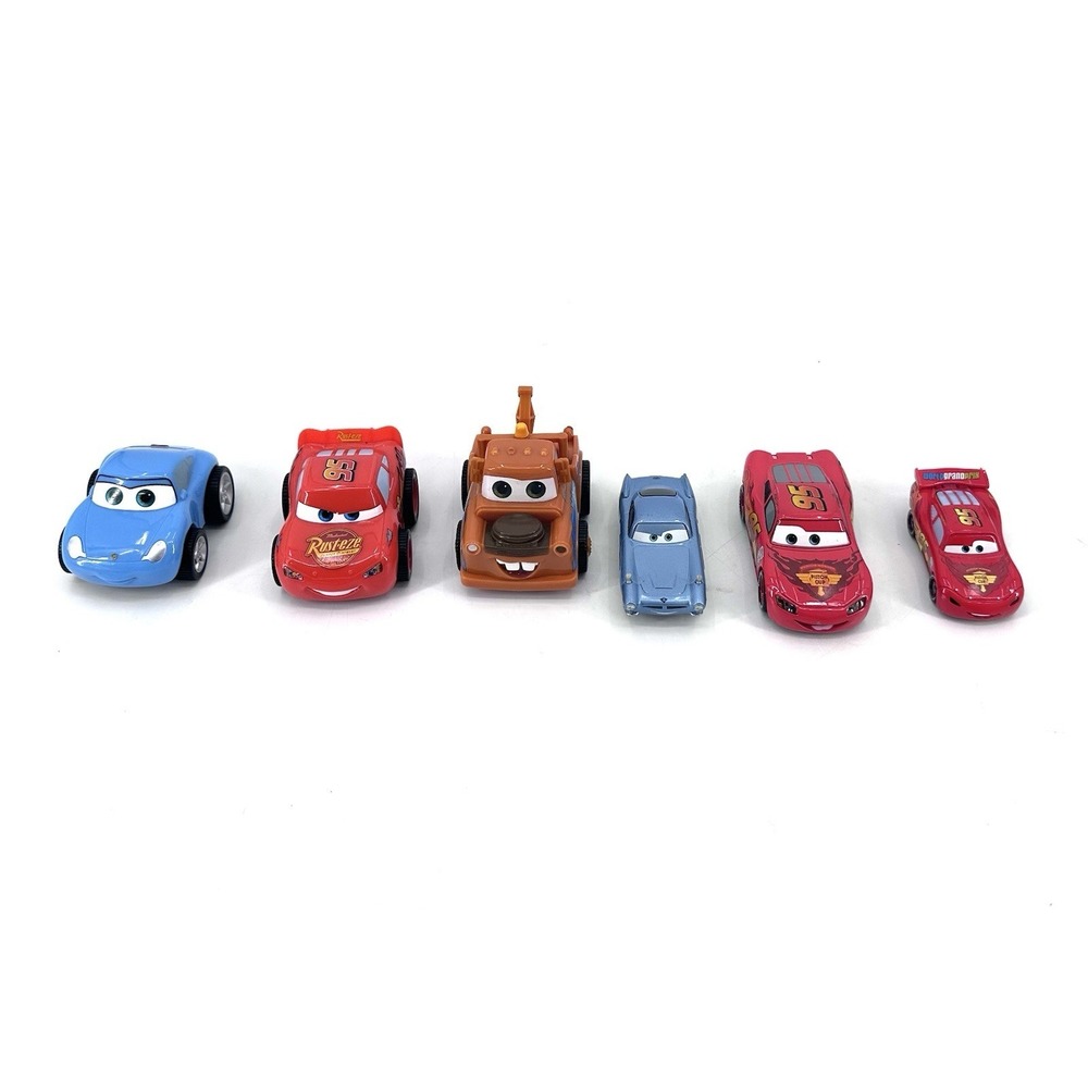 Disney Pixar Cars Lightning McQueen Mater Sally Doc Hudson 6 Car Set
